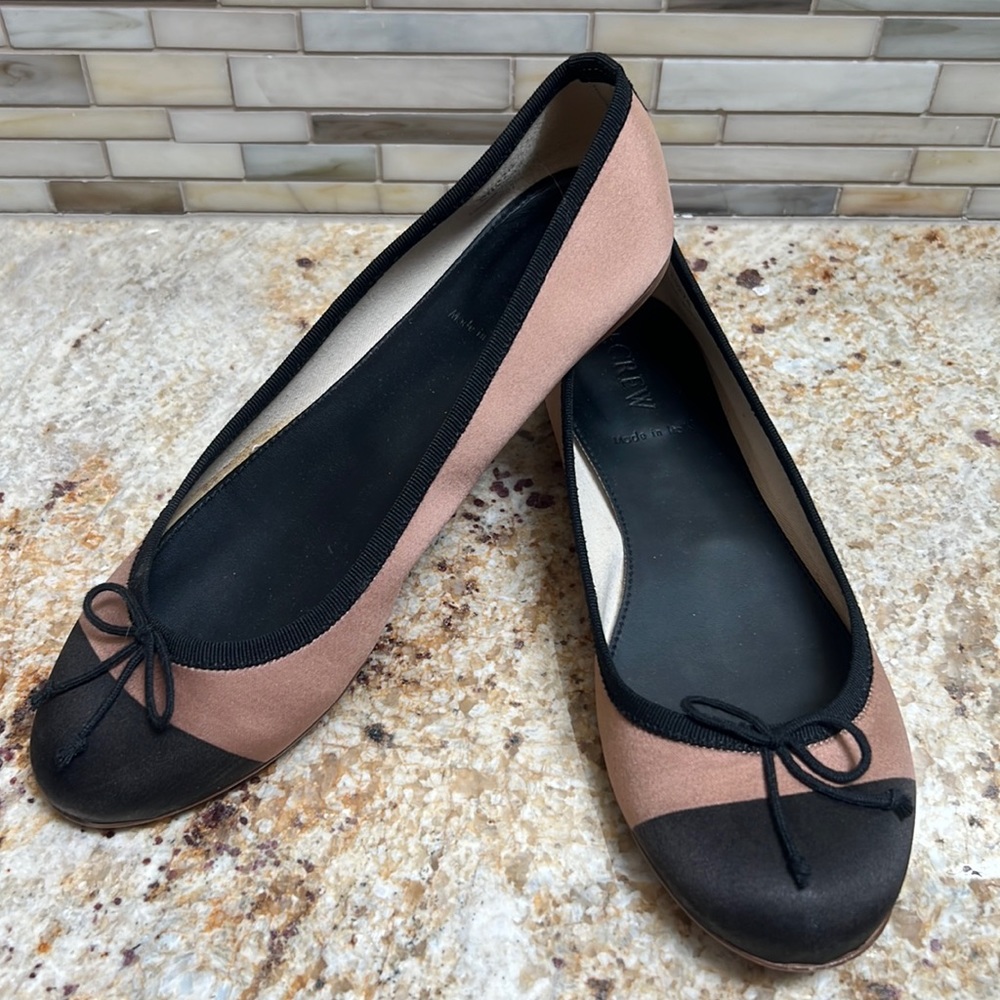 JCrew Satin Ballet Flats Sz 7